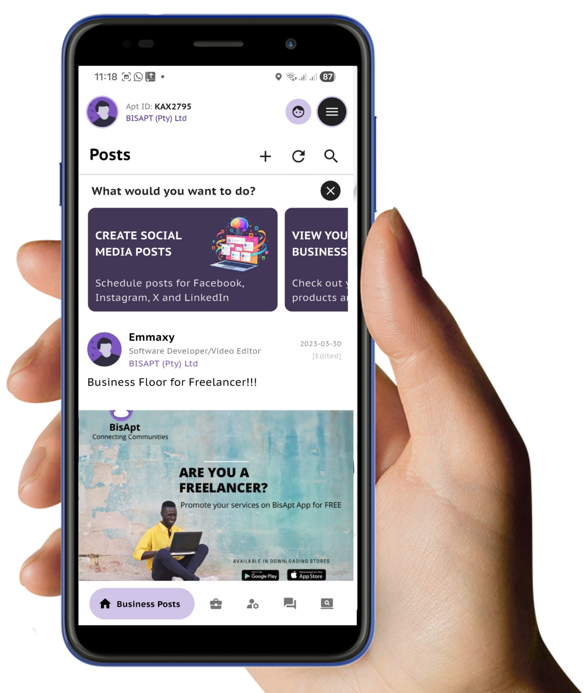 Business Floor Mobile App Preview